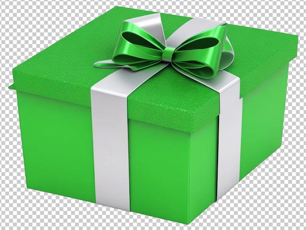 PSD 3d green gift box