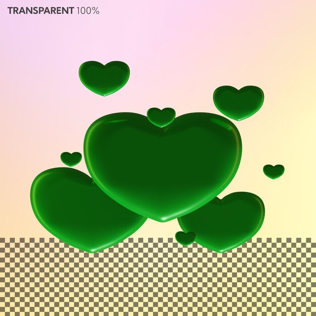 Cuore verde 3d