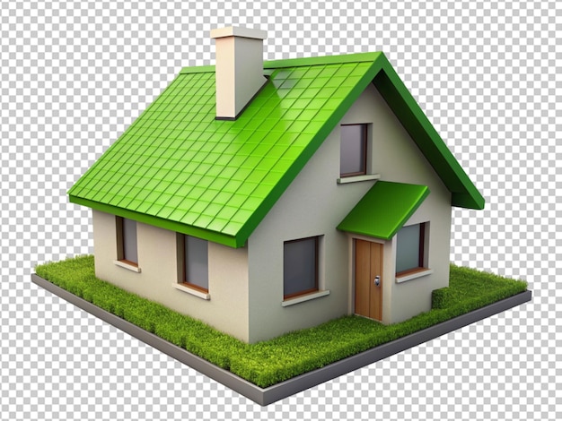 PSD casa verde 3d