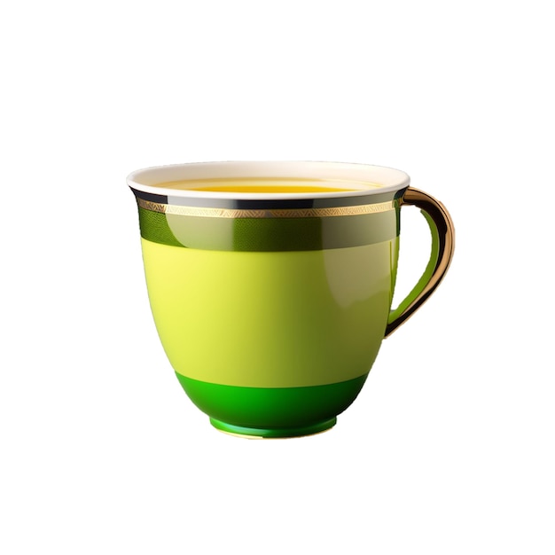 Clipart 3d della tazza di tè verde