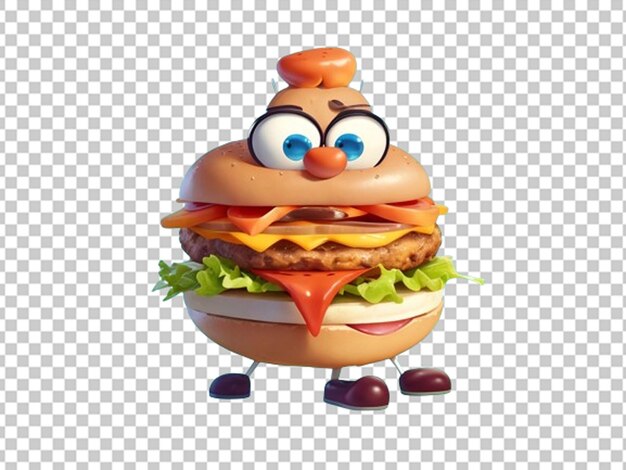 PSD 3d grill burger