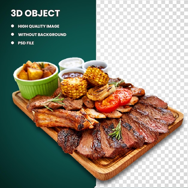 PSD 3d мясо на гриле