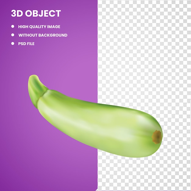 PSD 3d groene groente zucchini groente