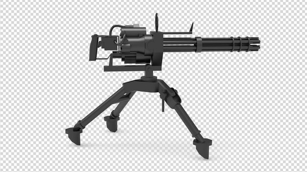 PSD 3d guns on transparent background