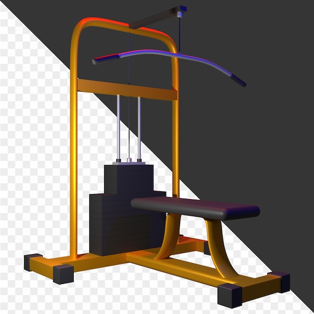 PSD 3d gym illustrations