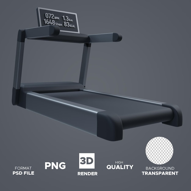 3d gym treadmill mockup