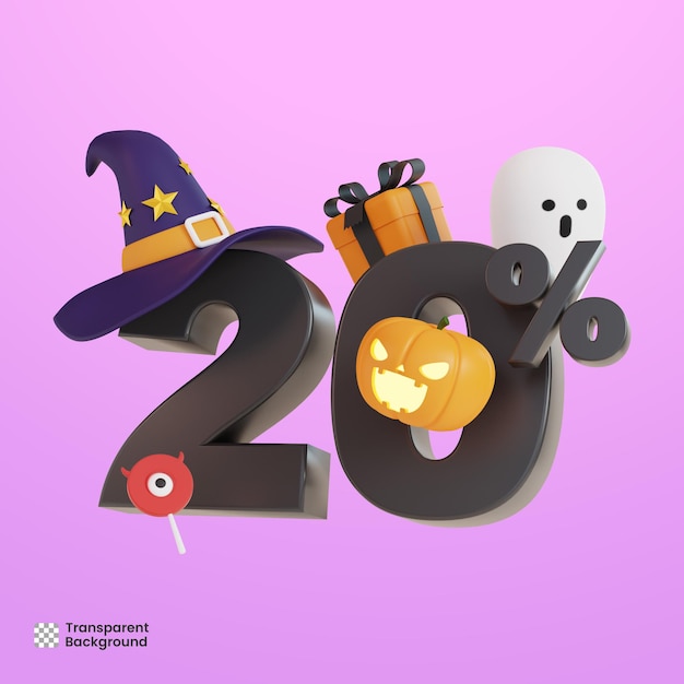 3d halloween 20 procent korting uitverkoop