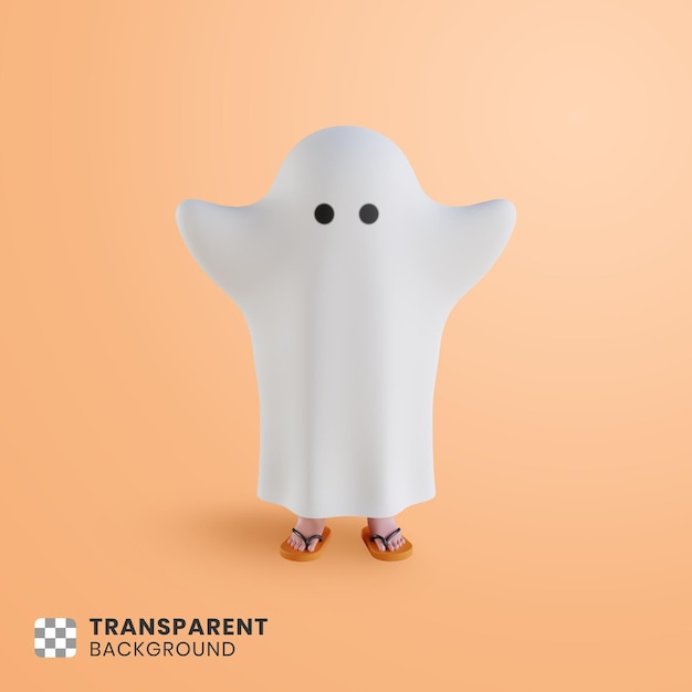 PSD 3d halloween-personage witte geest