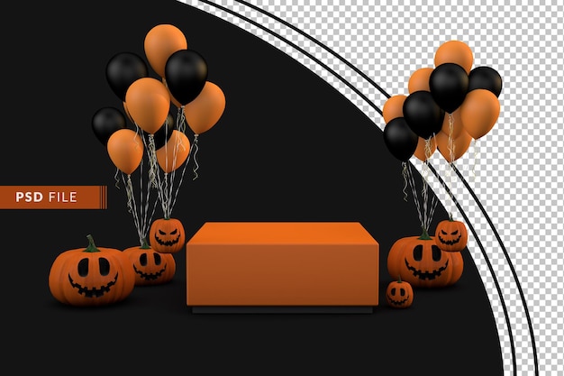 3D halloween podium dark celebration