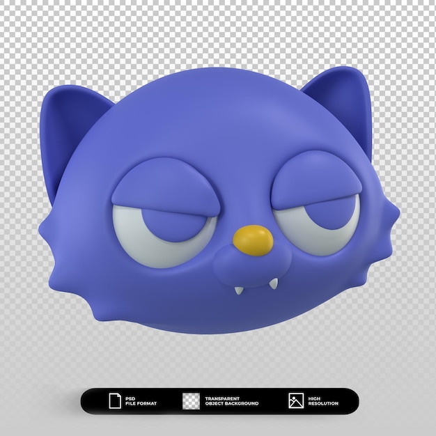 3d halloween werewolf icon isolated illustration