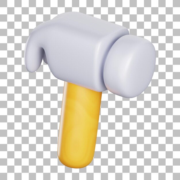 PSD 3d hammer illustration