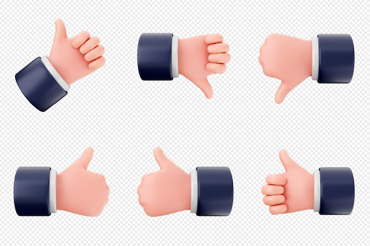 PSD 3d hand gesture icon set bundle