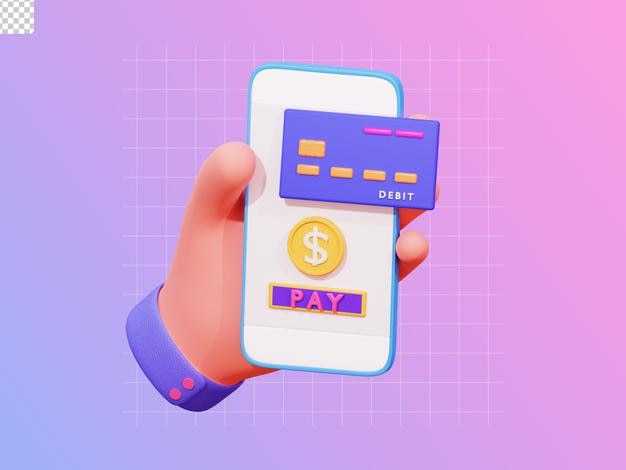 PSD 3d hand gesture online payment with debit card