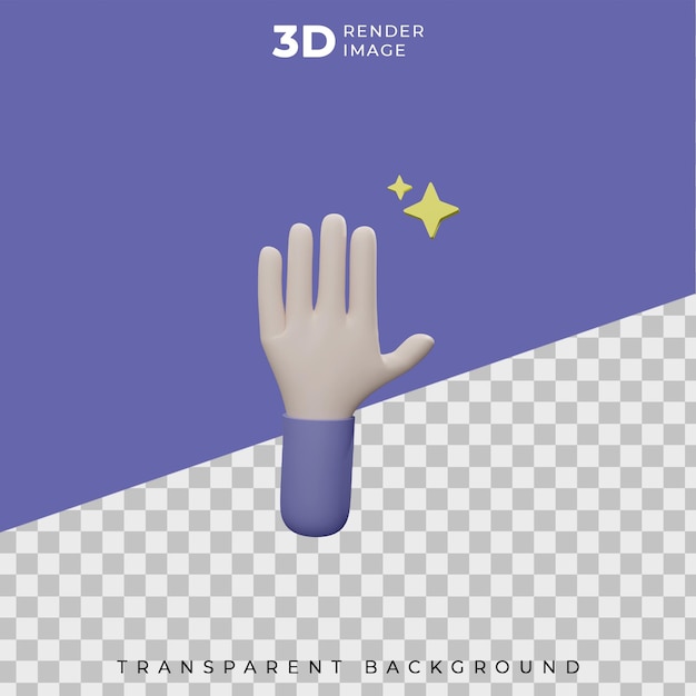 3d hand illustration 01