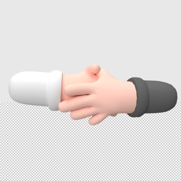 3d hand schudden rendered object illustratie