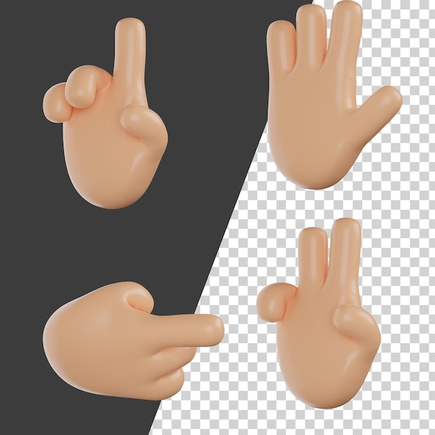 PSD mano 3d