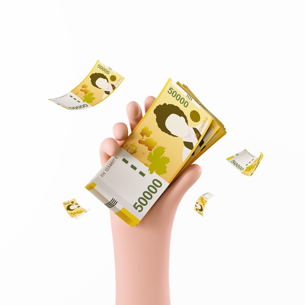 PSD 3d handbeweging financieel concept