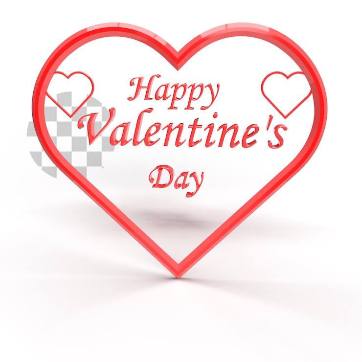 PSD 3d happy valentines day in love shapes highquality 3d illustration for 14 february design