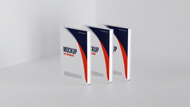 3D Hardcover Book Mockup