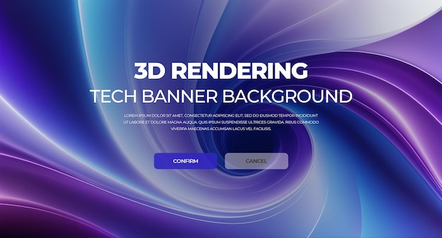 3D-HD-rendering van achtergrondbannerbeeld