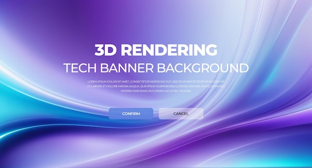 3D-HD-rendering van achtergrondbannerbeeld