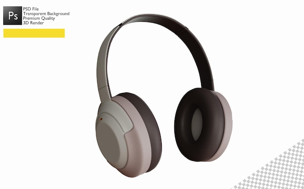 3d headphone design for product mockup