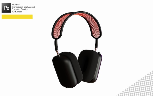 3d headphone design for product mockup