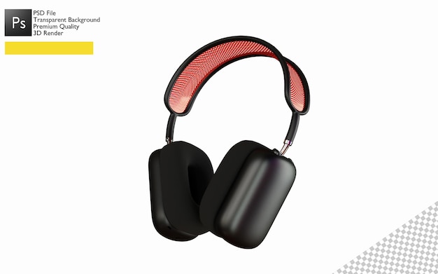 3d headphone design for product mockup