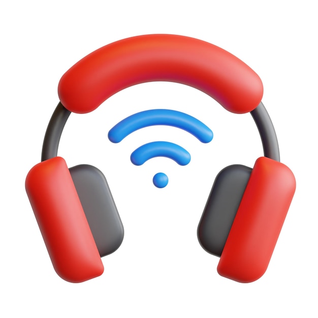 3d headphone Internet of things concept high quality render illustration icon