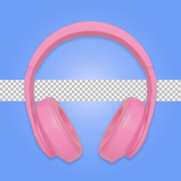 3d headset pink