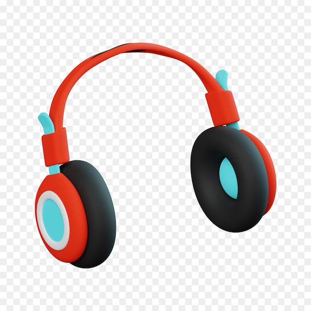 PSD 3d headset with 24 hours icon 3d icon