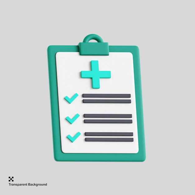 PSD 3d health report illustration