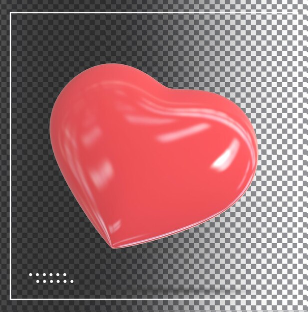 PSD 3d heart 3k love or like