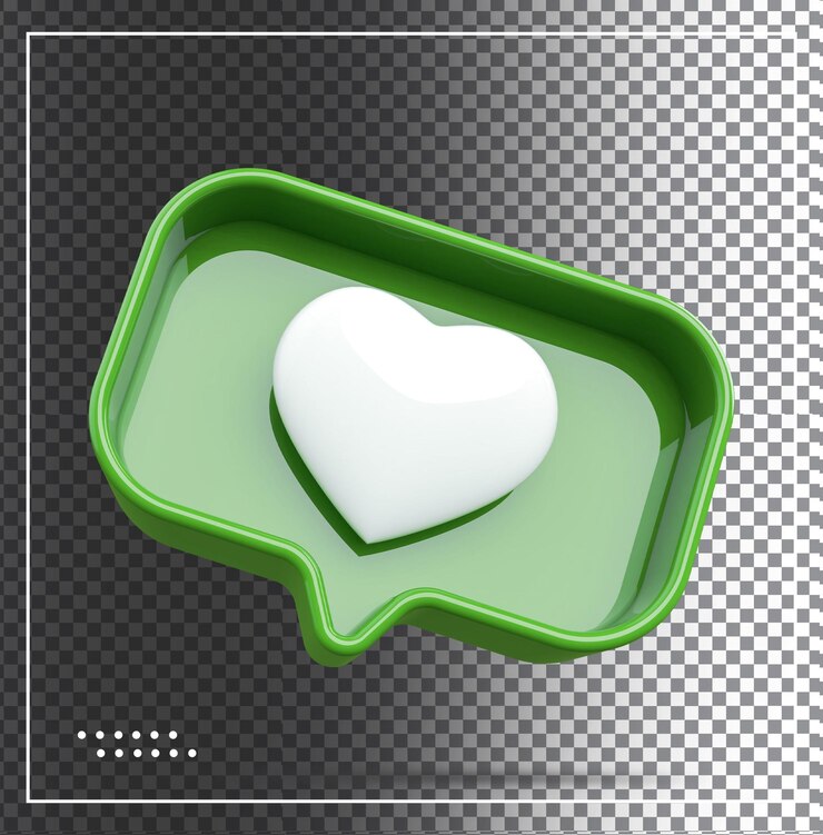 PSD 3d heart 3k love or like