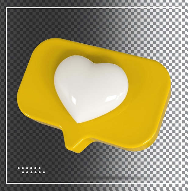 PSD 3d heart 3k love or like