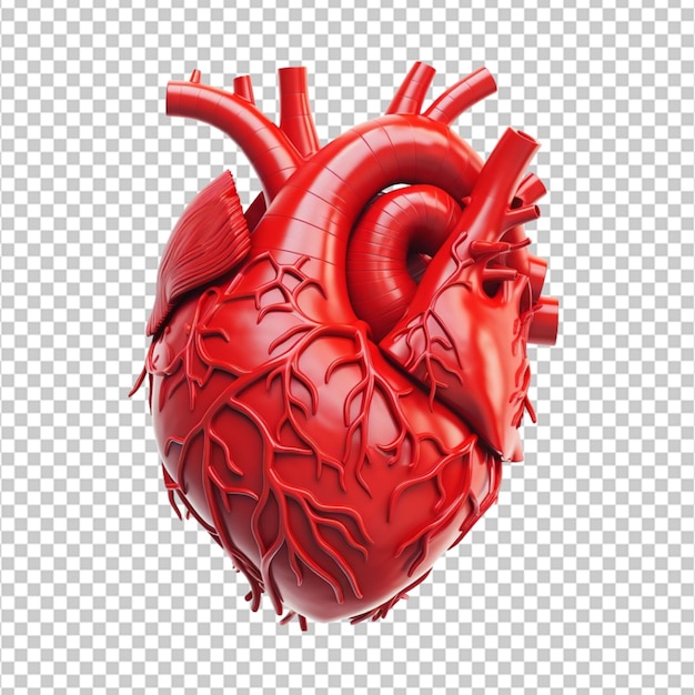 PSD 3d heart clipart on white background