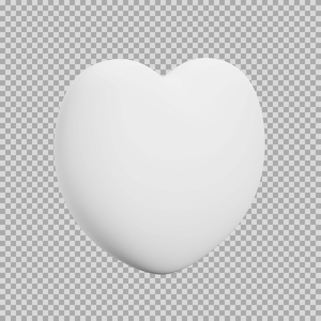 PSD 3d heart dynamic clay icon