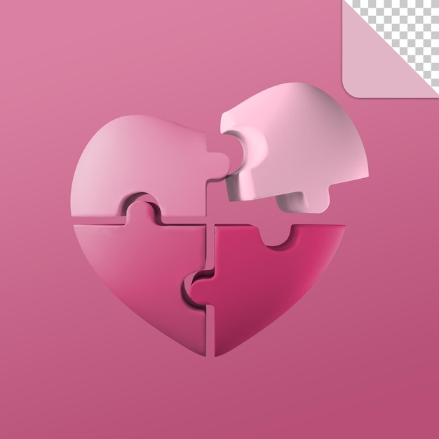 3d heart icon