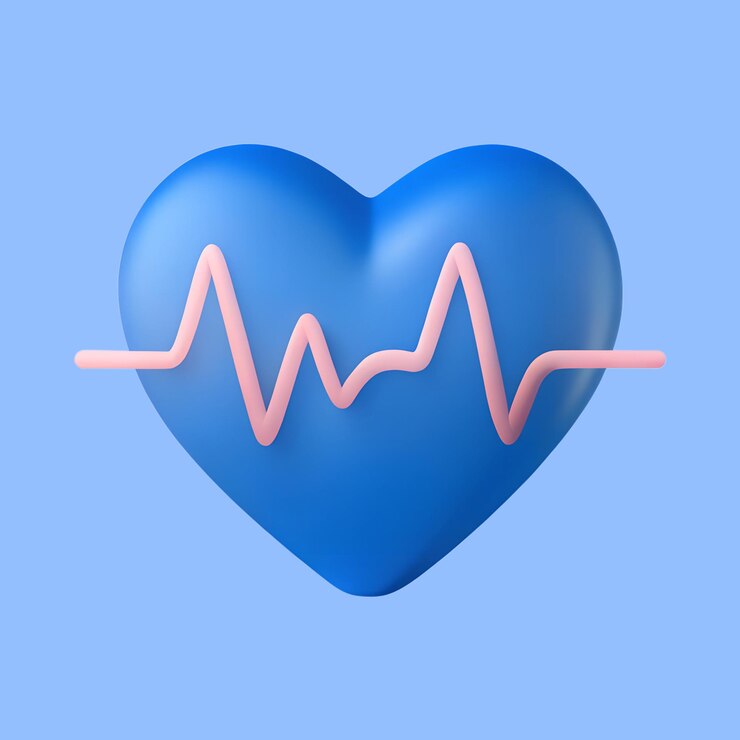 PSD иллюстрация значка лекарства 3d heart rate care