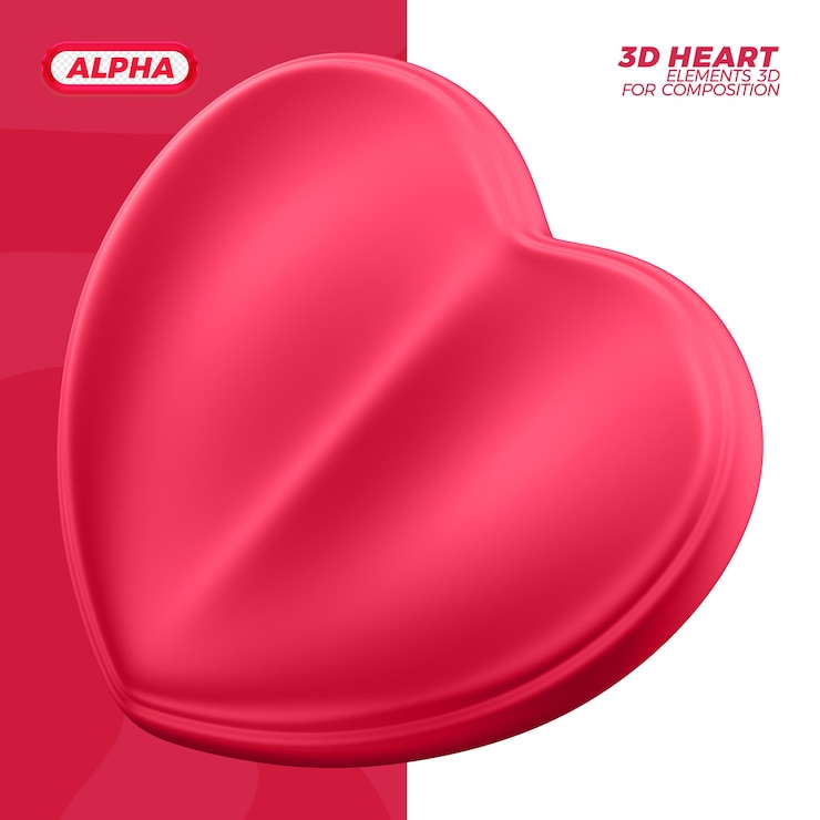 PSD 3d 심장 렌더링 렌더링