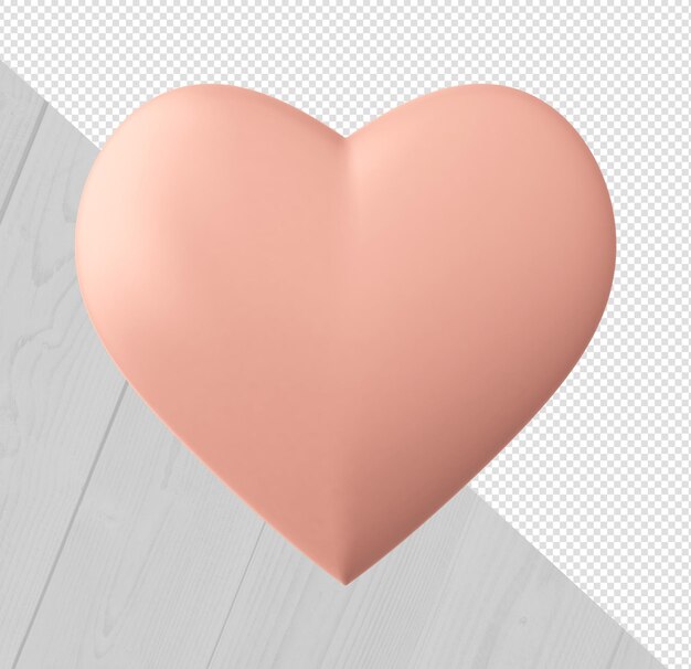 3d hearts isolated on a white background