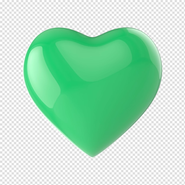 PSD 3d hearts isolated on a white background