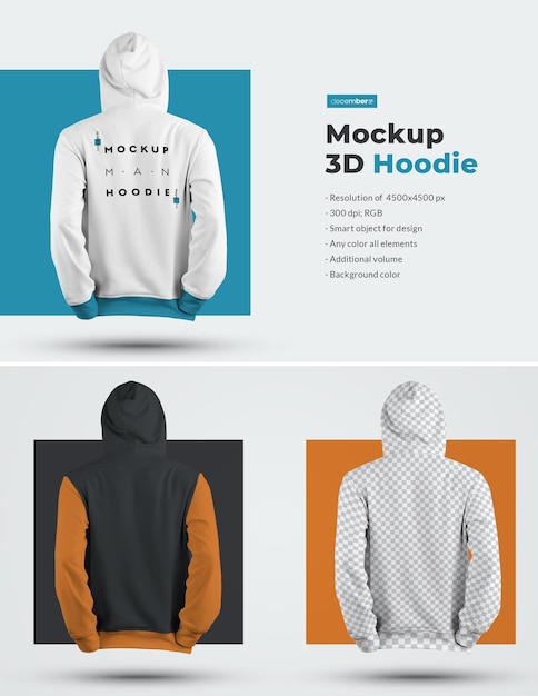 3D herenmodel hoodie.