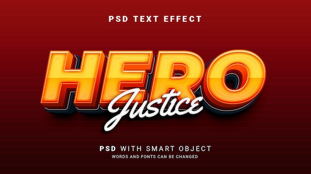 3d hero text effect