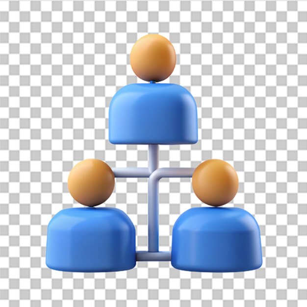 3d hierarchy icon isolated on white background enterprise management subordinate structure delegating assignment distribution can be used for many purposes trendy and modern vector in 3d style