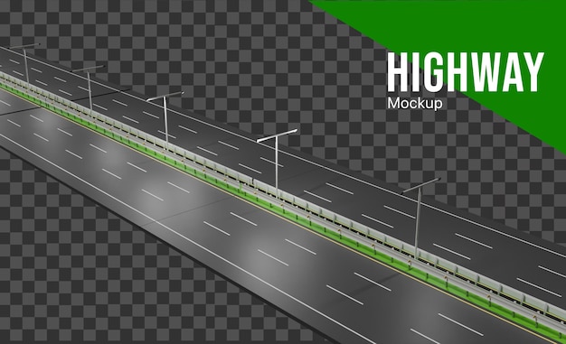 3d highway road mockup road background
