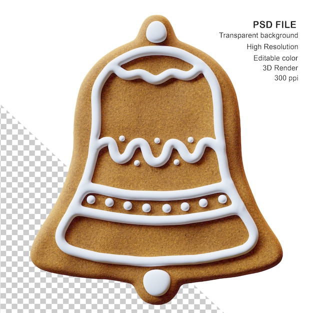 3d holiday classic gingerbread bell