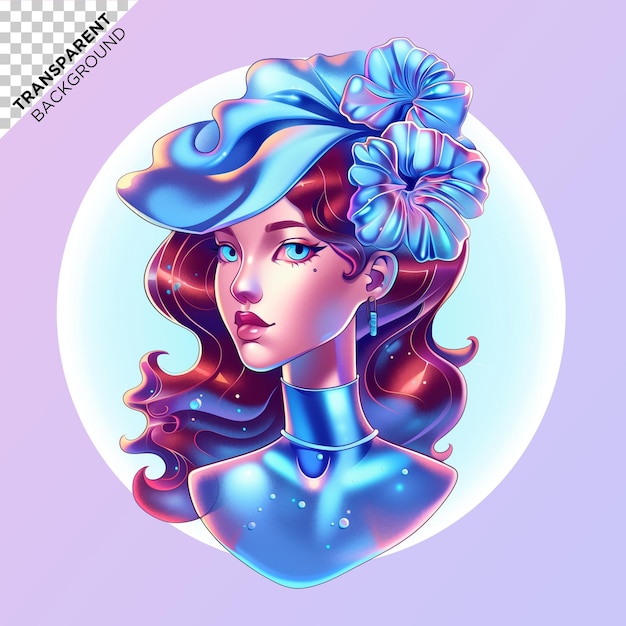 3D holograficzna ilustracja kobiety