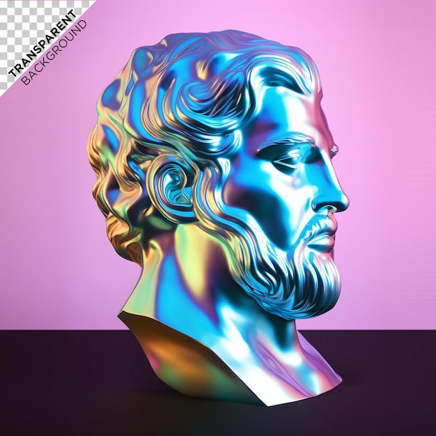 3D holograficzna ilustracja posągu Zeusa