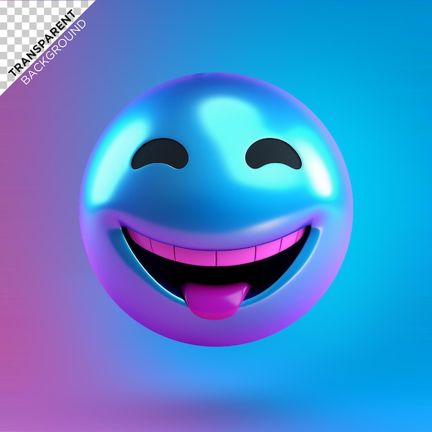 3d holografische emoji illustratie